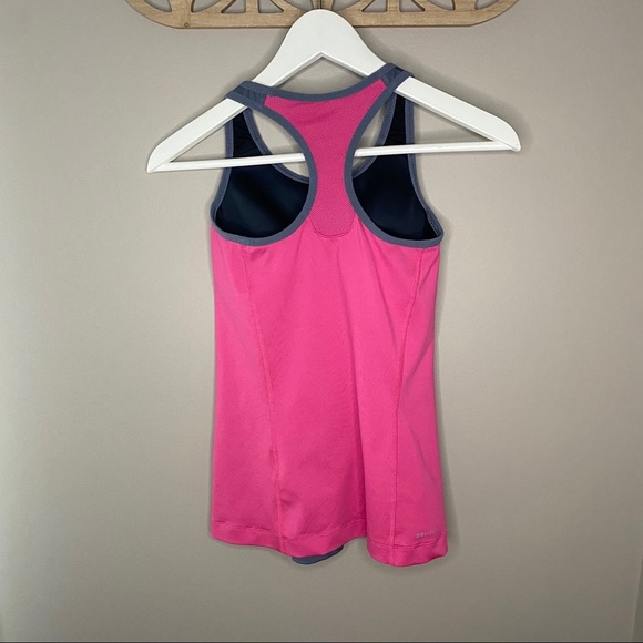 Nike Dri-Fit Work Out Tank Top Pink/Gray Sz XS - Picture 6 of 9